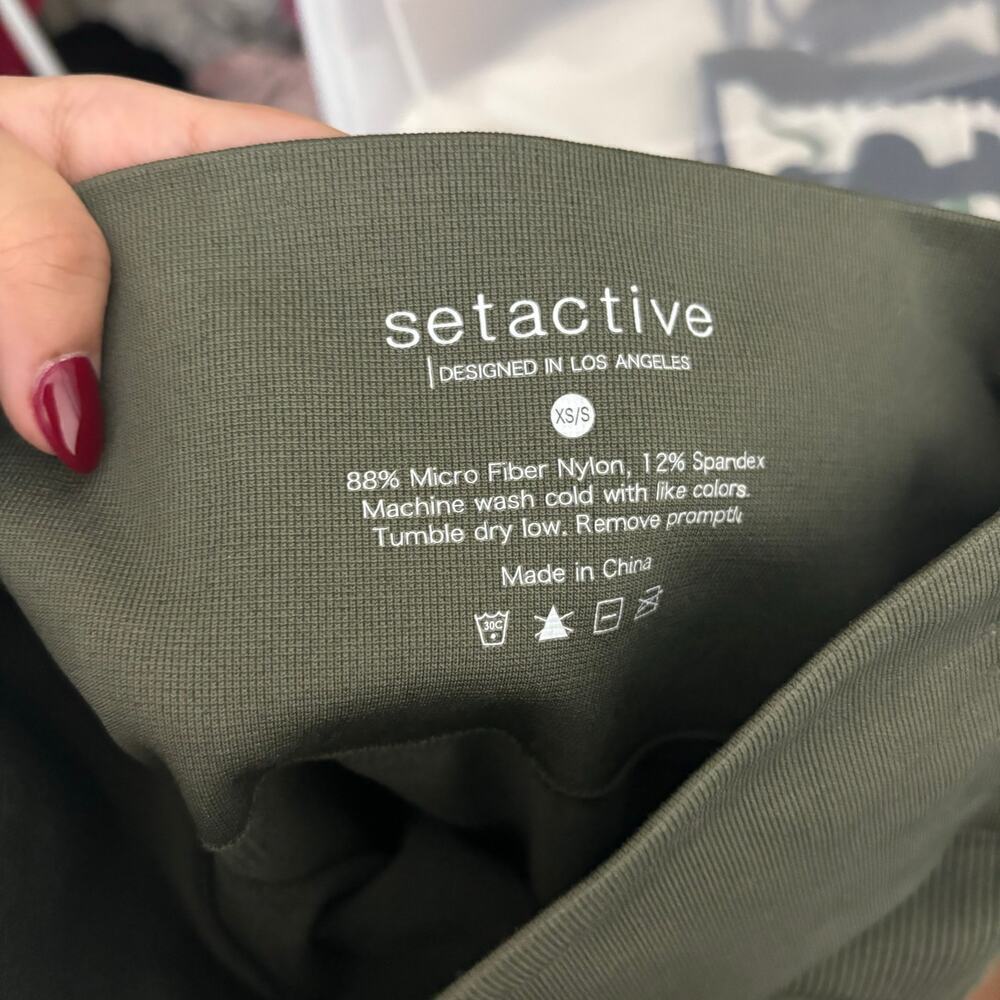 SET Active Sculptflex Leggings Olive Size XS / S - Picture 6 of 6